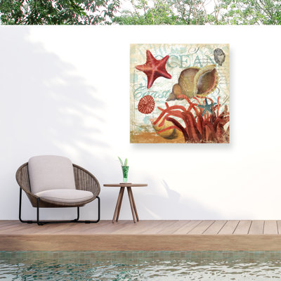 Toile d'extérieur Menyauthe Art Licensing Studio «Shell Collector Ocean»
