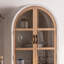 Vitrine avec portes en verre et compartiments de rangement dissimulés-117169840