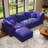 108.2" W 4 - Piece L Shape Upholstered Sectional Sofa Oversized 4-Seater Modular Sofa With Ottomans-473902263
