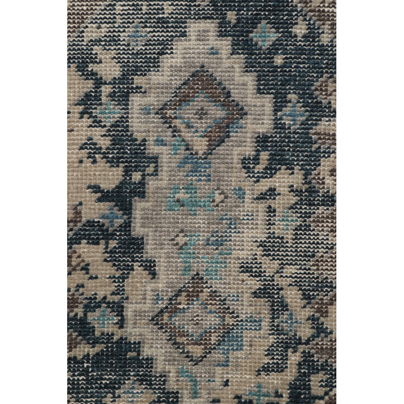 Handmade Silk and Wool Area Rug