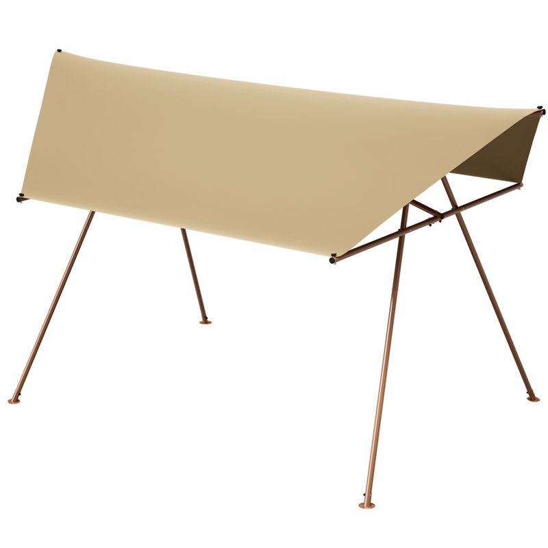 Voile d'ombrage hexagonale 206 po x 118 po avec protection UV UPF 50+ et tissu en polyester, kaki pâle