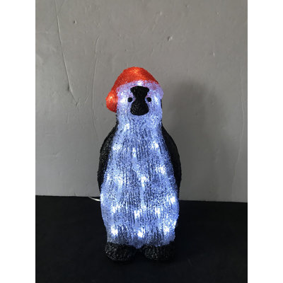 Pingouin éclairé light up acrylique Cyr