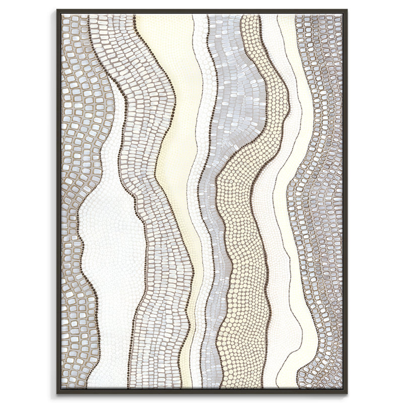 Ngmul - Cloud by Kamilya Lowana White - Print, Black Floater Framed, 56cm H x 46cm W x 5cm D