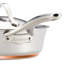 Anolon Nouvelle Copper Stainless Steel Sauté Pan with Lid and Helper Handle, 3-Quart, Silver
