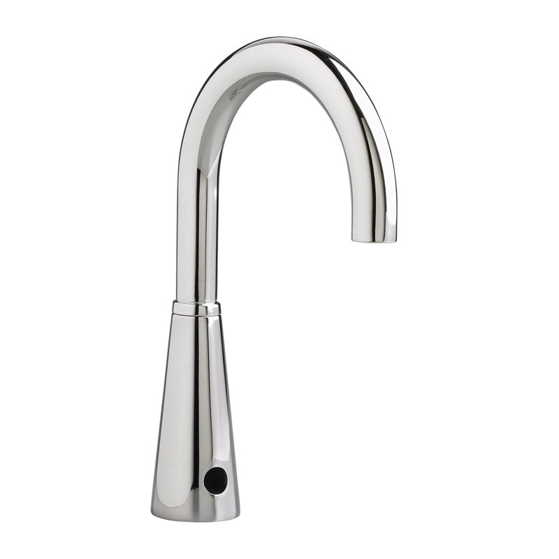 Polished Chrome Sensor Bathroom Faucet with Gooseneck Spout