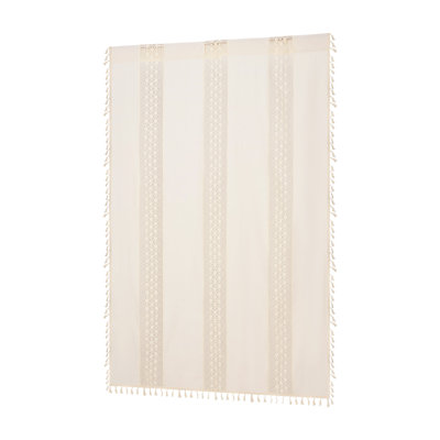 Bohemian Semi-sheer Curtain with Tassels