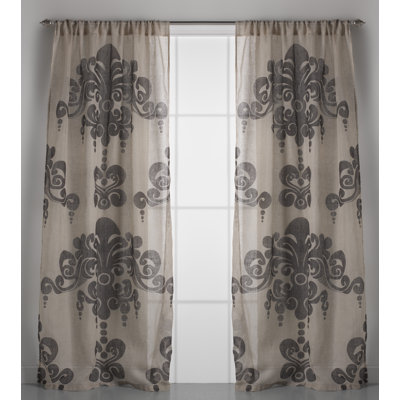 Mcdowell Linen Sheer Curtain Single Panel