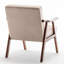 Fauteuil à oreilles à oreilles avec structure et siège robuste de style Mid-Century-125559873