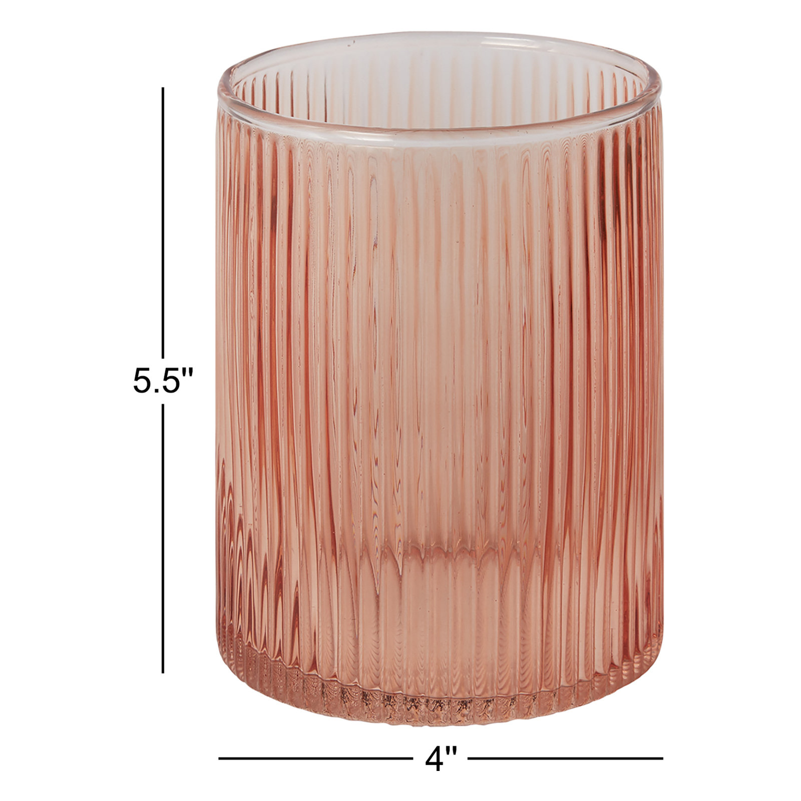 Brigida Handmade Glass Table Vase, 5.50" H x 4.00" W x 4.00" D