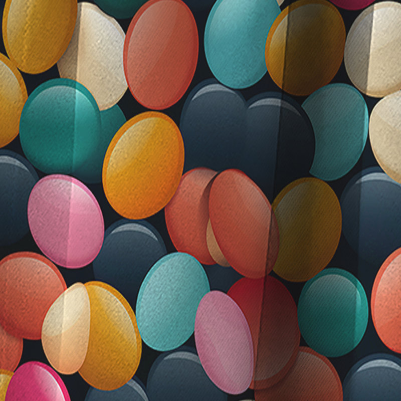 Popart Candy Crush Delight II - Rideau abstrait - Rideau occultant - 1 panneaux, L 52 po x L 84 po