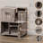 Wooden Cat Litter Box Enclosure Furniture, Double‑Tier Hidden Cat Litter Cabinet with Sisal Hanging Ball-136181842