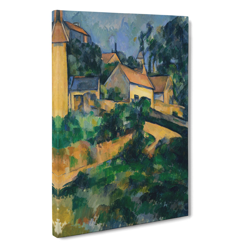 Turning Road At Montgeroult by Paul Cezanne - Wrapped Canvas Painting, 60cm H x 40cm W x 3cm D