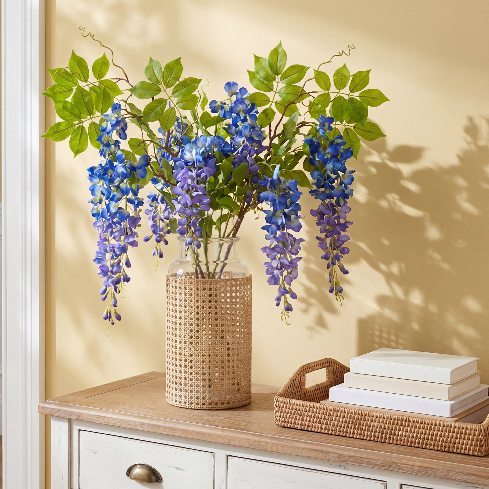 Wisteria Floral Stems, Cobalt 