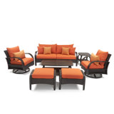 Barcelo 7 Piece Rattan Sofa Set with Cushions