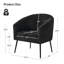 Chaise avec accoudoirs modernes 27,5 po Cadie-94883779