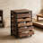 Industrial Style Mobile Storage Dresser with Drawers, Multi-functional Office Printer Stand