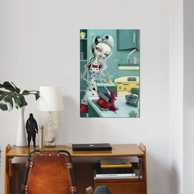 « the quotidien housewife », impression sur toile, H 12 po x l 8 po x P 0,75 po, Pas de tapis, Papier d'art encadré noir