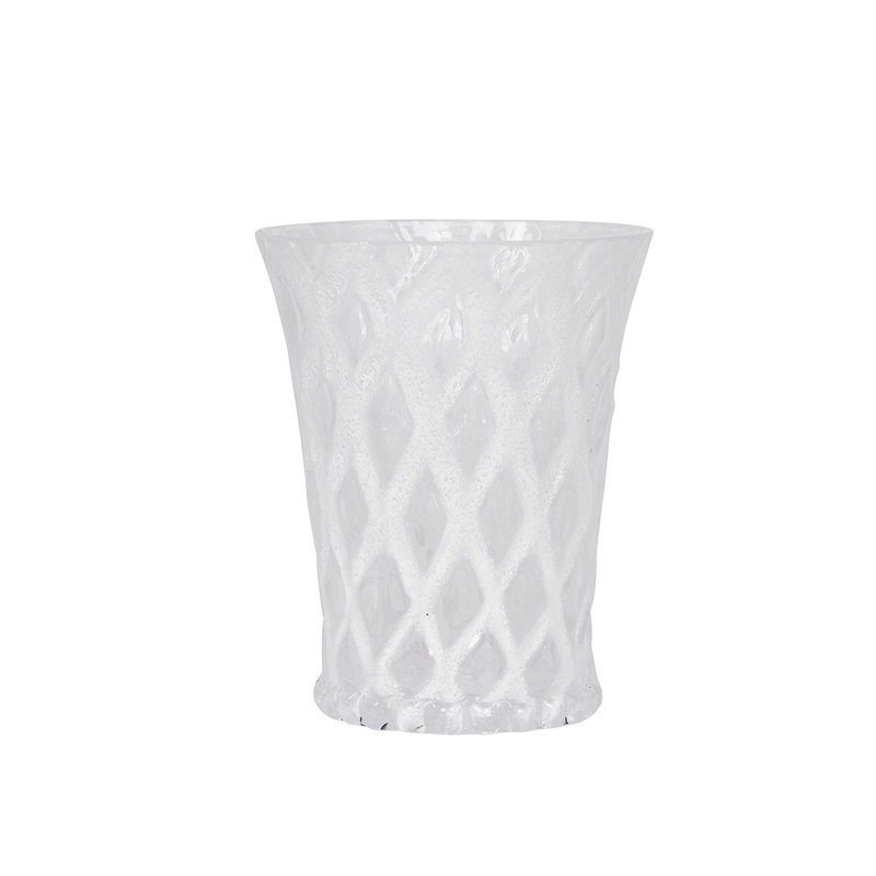 Trellis Tumbler, White, 9 Oz.