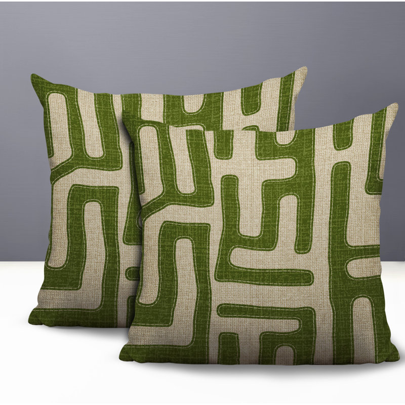 Coussin intérieur / extérieur Tiwa, Vert, 20 x 20