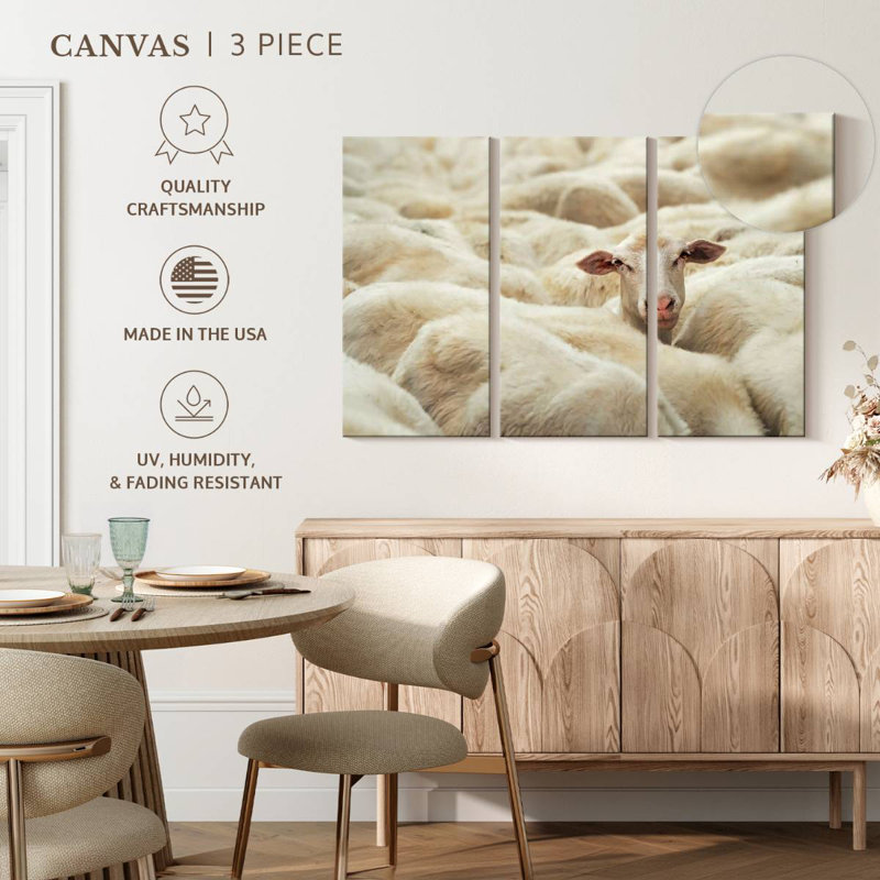 Brampt Curious Sheep, 32" H x 50" W