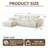 3-Seater Modern Chenille Upholstered Sofa Couch Beige