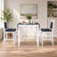 3-Piece Wood Counter Height Drop Leaf  Dining Table Set with 2 Upholstered Dining Chairs for Small Place-1139149110-1139149111