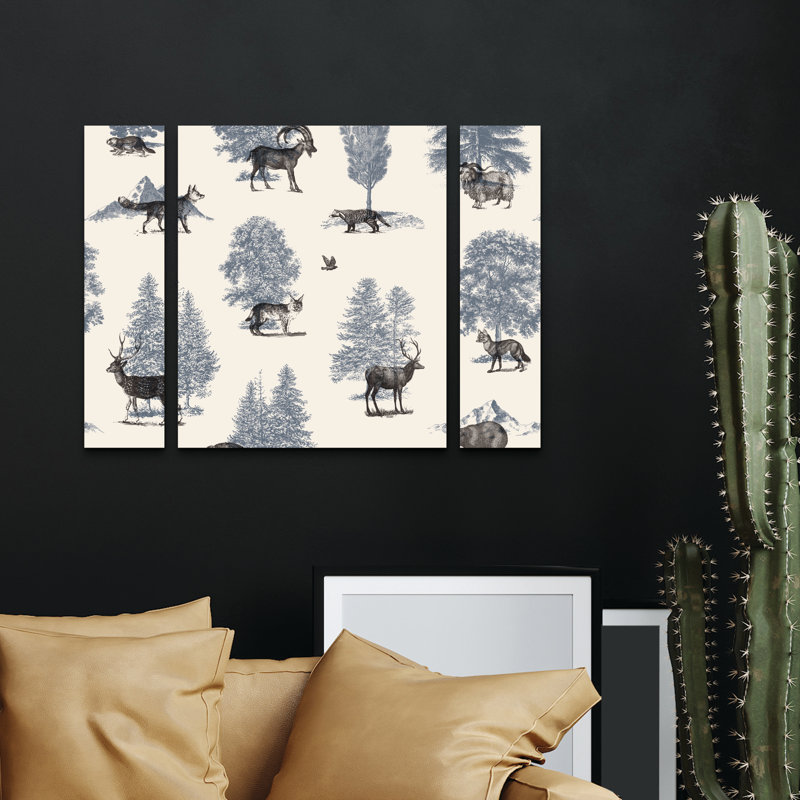 Ensemble de 3 panneaux muraux sur toile - «Where It's Belong» par Florent Bodart pour décoration de salon, de chambre à coucher ou de bureau 