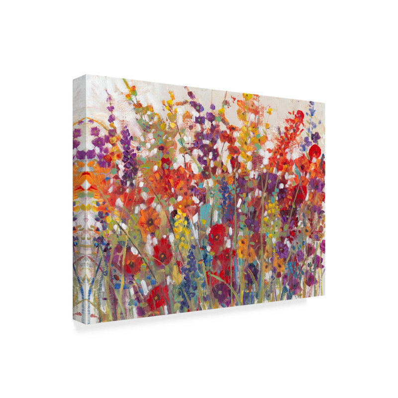 «Variété de fleurs II», peinture sur toile tendue, H 24 po x l 32 po x P 2 po