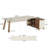 78.7" L-Shaped Executive Desk With 55" File Cabinet(Not Including Chair)
