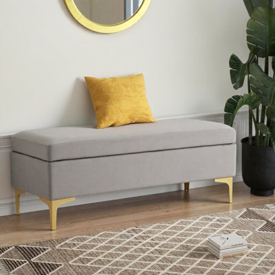 Noa 46.5" Wide Velvet Flip Top Storage Bench by Etta Avenue