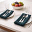Lot de 12 serviettes de table en coton à franges Green Enigma, 18 x 18 pouces