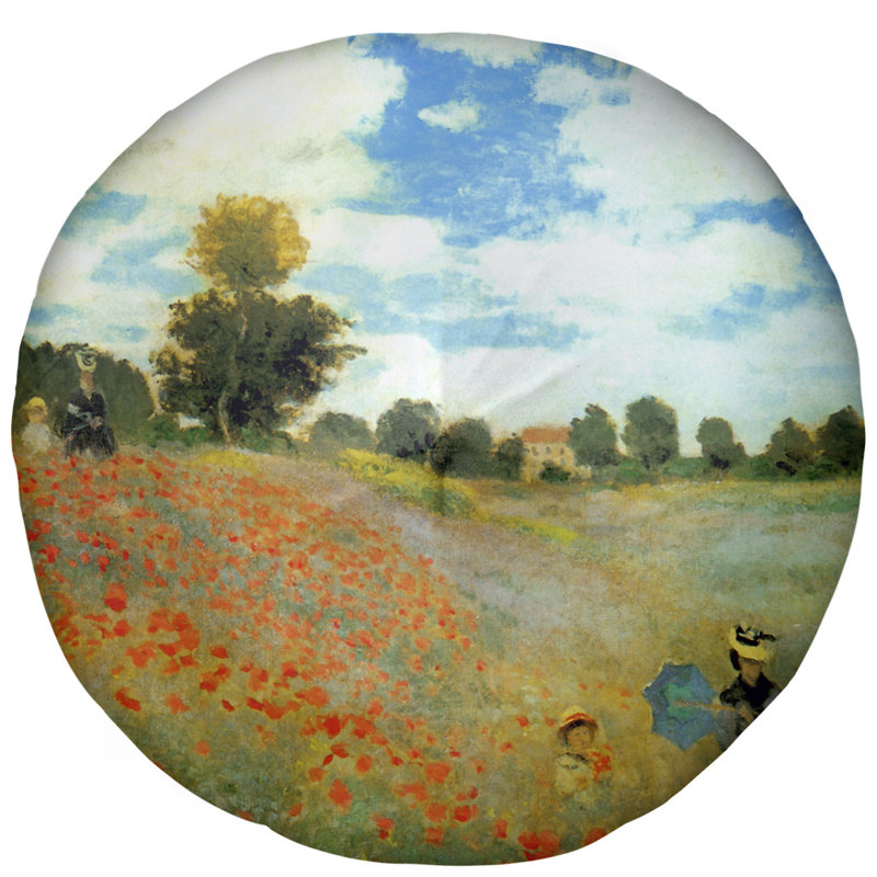 Claude Monet Solid Colour Reversible Throw Pillow, 31.5" x 63"