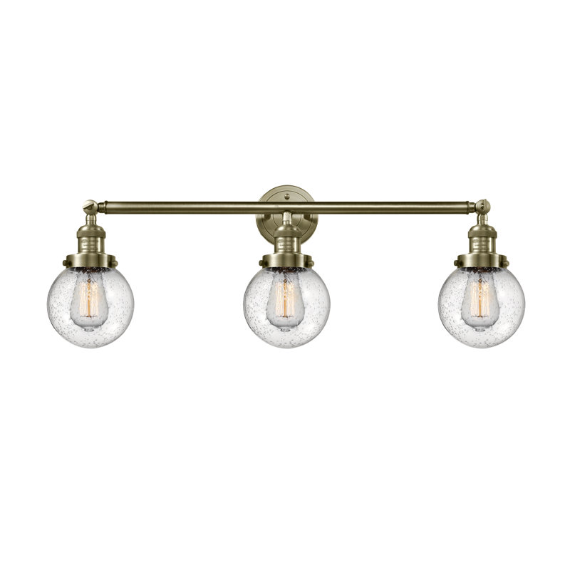 Clementina 3 - Light Dimmable LED Vanity Light, Seedy, Satin Gold, Bulb Not Included