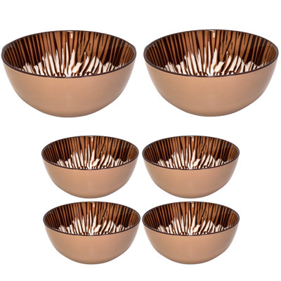 Mocha Salad & Sauce Bowl Set