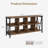 Geron 62" Extra Long Industrial Console Table Sofa Table, 8 Cube Storage Organizer Bookcases, 3 Tier Farmhouse Console Table-319111882