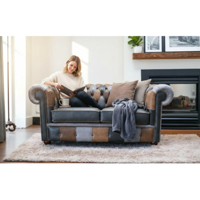 2 Seater Full Grain Leather Sofa