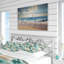 Ensemble de housse de couette bord de mer White And Green Coastal Escape I-1040129746