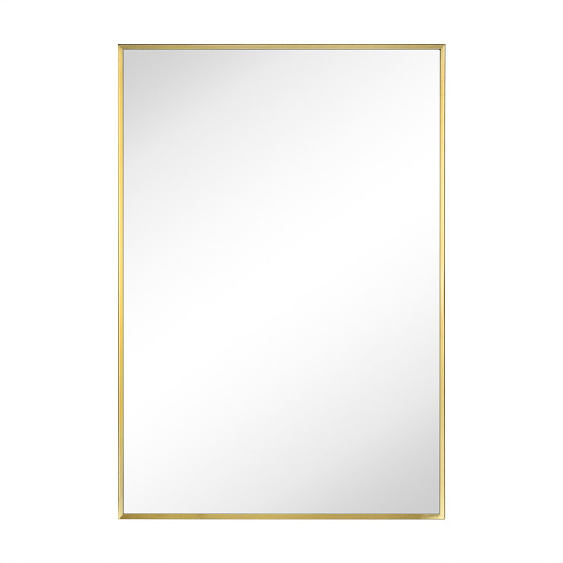 Armoire à pharmacie 16 po x 24 po Velin, H 24 po x l 16,50 po x P 4,84 po, Or brossé