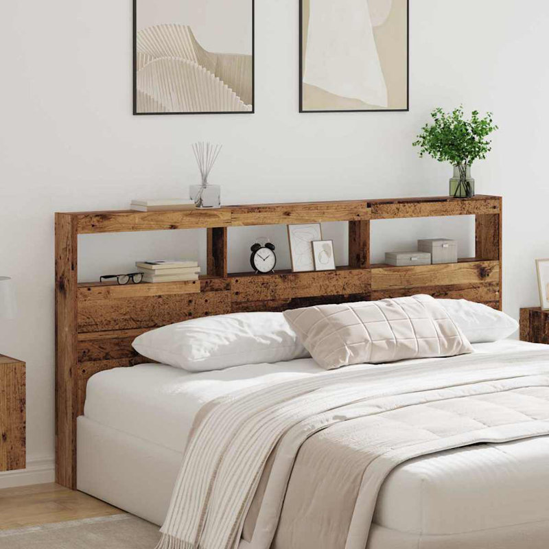 King Headboard, Old Wood, Queen