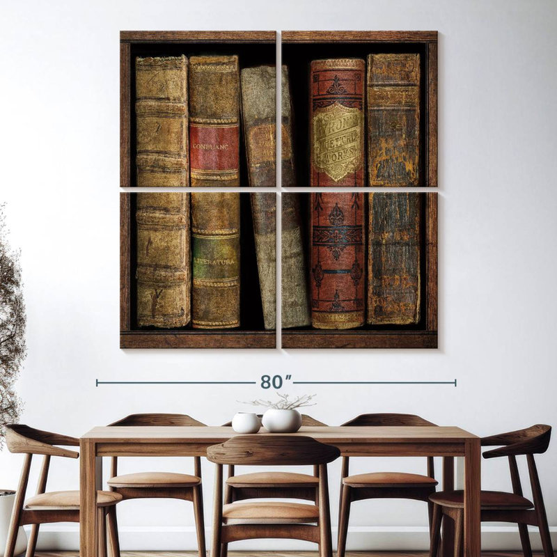 Kerner dans la bibliothèque I, H 74 po x l 74 po