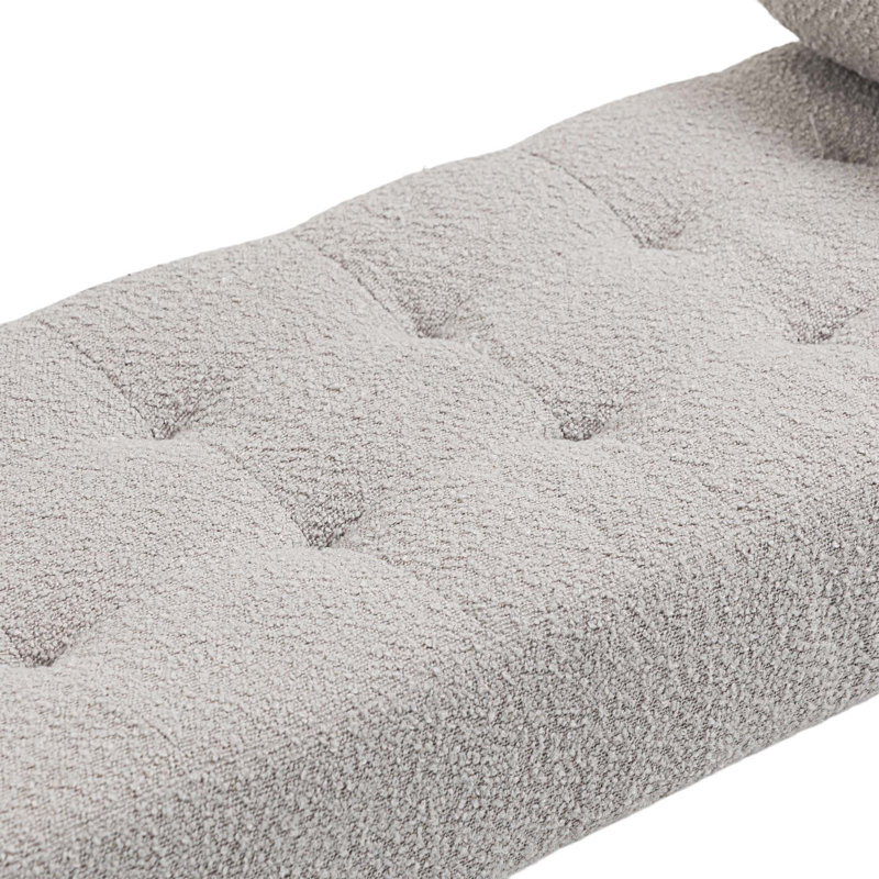 Banc avec repose-pieds et repose-pieds Franklintown, Gris clair