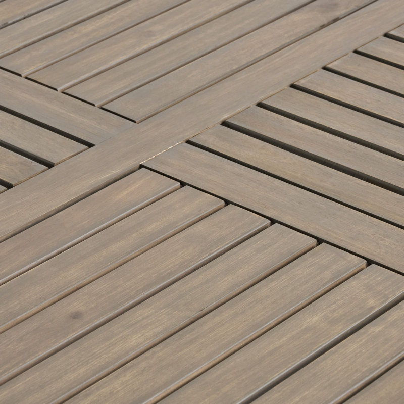 TABLE ECTANGULAIRE EN BOIS, Gris, Bois d'acacia