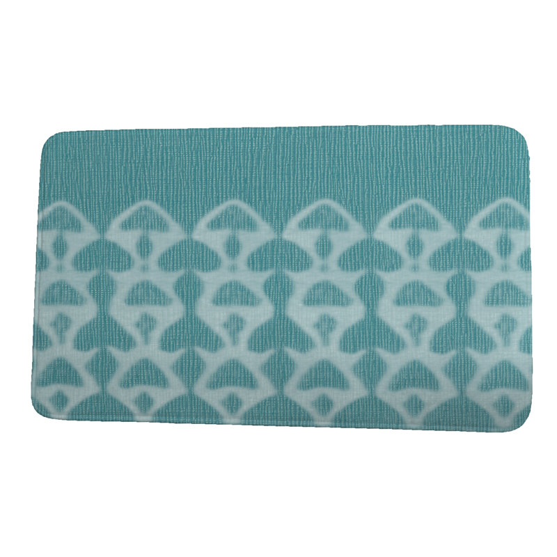 Gillsville Non-Slip Bath Mat, 17" W x 24" L, Teal