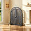 Pare-étincelles 3 portes en métal noir avec portes