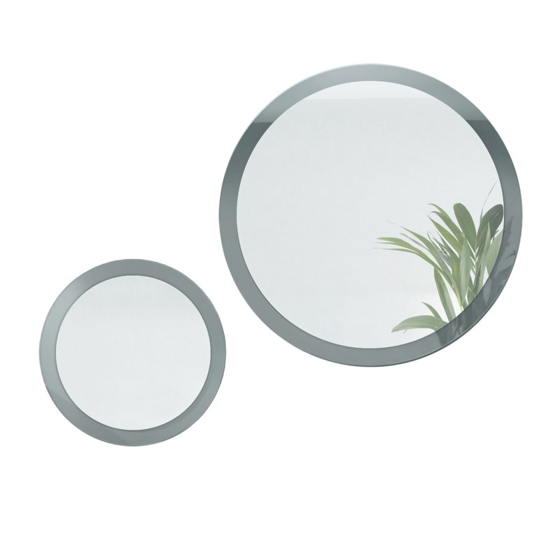 Alajandro Flat Mirror Set, High-Gloss Grey