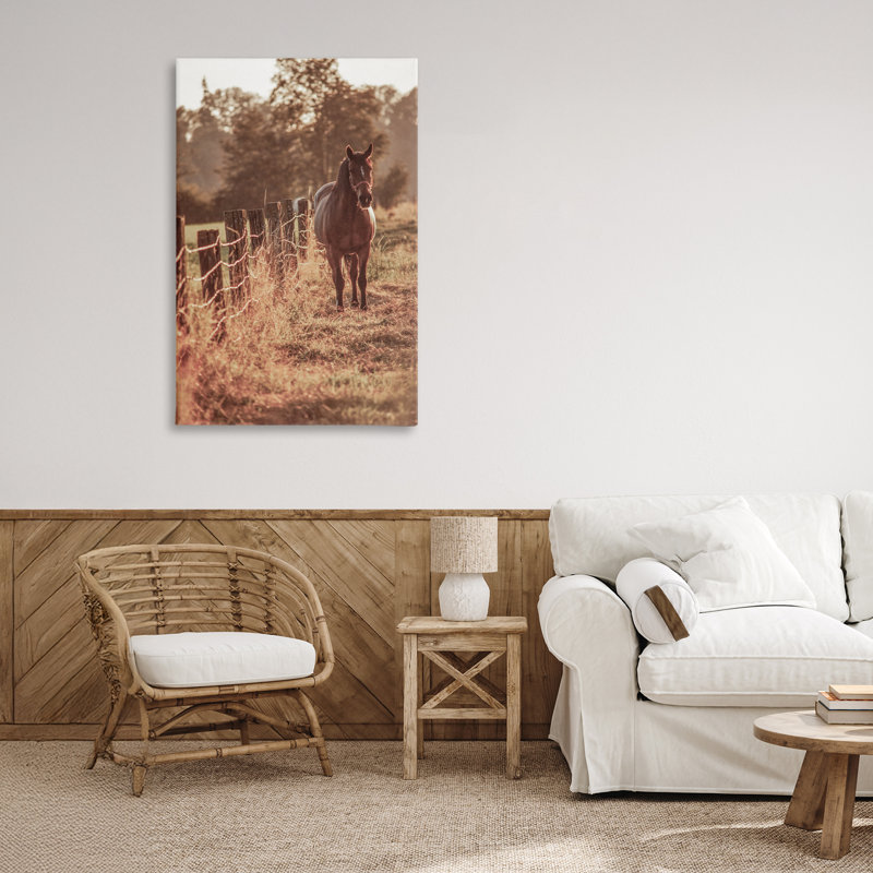 Toile «Horse's Ranch Scene», conception par Norm Stelfox, H 36 po x l 24 po