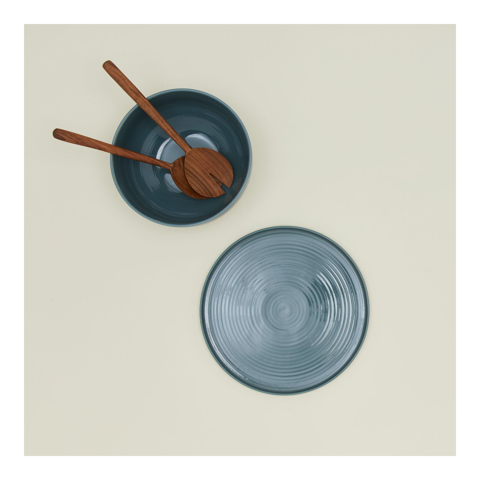 Essential Round Platter, Peacock