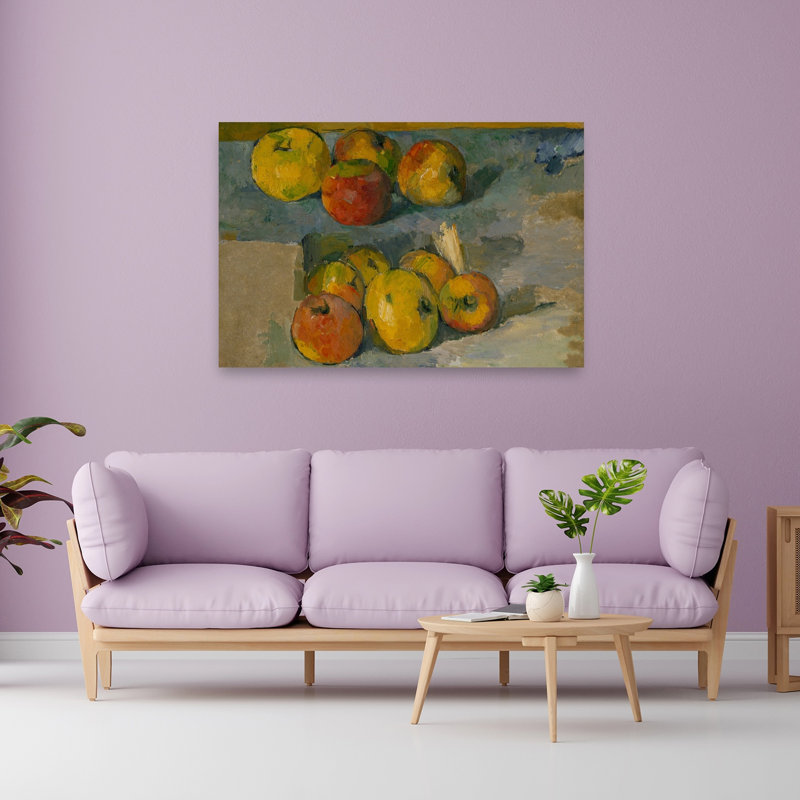 Pommes, 1878-1879, estampe d'art mural contemporain abstrait impressionniste représentant des fruits, H 40 po x l 60 po