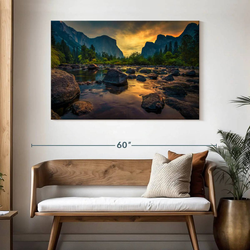 Alvord Sunrise At Yosemite Park, H 32 po x l 48 po