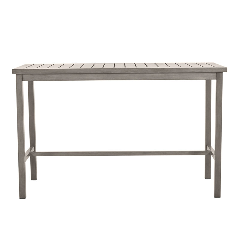 Club Aluminum Outdoor Bar Table, Oyster